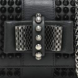 Christian Louboutin Black Leather Mini Spiked Sweet Charity Crossbody Bag