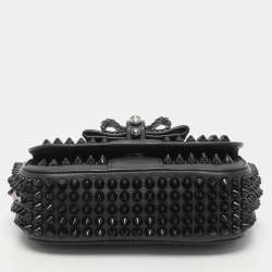 Christian Louboutin Black Leather Mini Spiked Sweet Charity Crossbody Bag