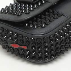 Christian Louboutin Black Leather Mini Spiked Sweet Charity Crossbody Bag