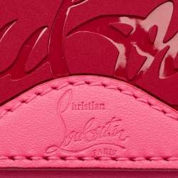 Pre Owned Christian Louboutin Pink Perforated Leather Mini Cabata Loubinthesky Tote