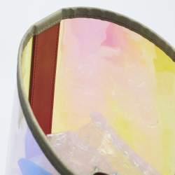 Pre Owned Christian Louboutin Grey Holographic PVC and Glitter Large Cabata Tote