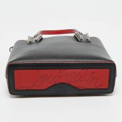 Pre Owned Christian Louboutin Black Leather Mini N/S Cabata Tote