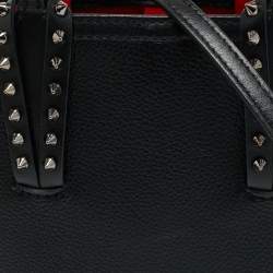 Pre Owned Christian Louboutin Black Leather Mini N/S Cabata Tote