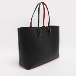 Pre Owned Christian Louboutin Black Leather Cabata Tote