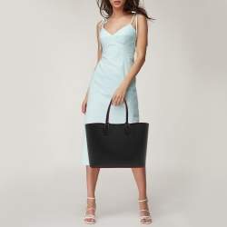 Pre Owned Christian Louboutin Black Leather Cabata Tote