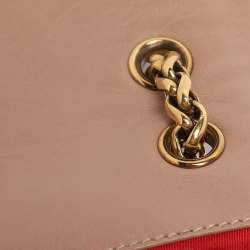 Pre Owned Christian Louboutin Beige Leather Sweet Charity Shoulder Bag