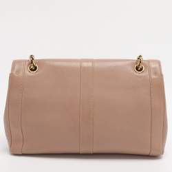 Pre Owned Christian Louboutin Beige Leather Sweet Charity Shoulder Bag