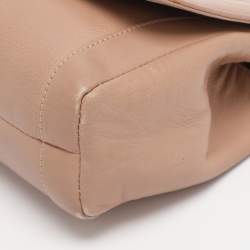 Pre Owned Christian Louboutin Beige Leather Sweet Charity Shoulder Bag