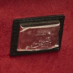 Pre Owned Christian Louboutin Brown Leopard Print Patent Leather Vanite Chain Clutch