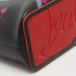 مملوكة مسبقًا حقيبة يد كريستيان لوبوتان لوف كاباتا جلد سوداء كبيرة