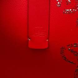 Pre Owned حقيبة تسوق كريستيان لوبوتان كاباتا جلد بيج صغيرة مثقبة بمسامير