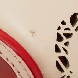 Pre Owned حقيبة تسوق كريستيان لوبوتان كاباتا جلد بيج صغيرة مثقبة بمسامير