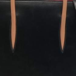 مملوكة مسبقًا Christian Louboutin Paloma Medium Black/Beige Leopard Print Patent and Leather Tote