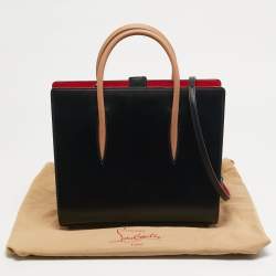 مملوكة مسبقًا Christian Louboutin Paloma Medium Black/Beige Leopard Print Patent and Leather Tote