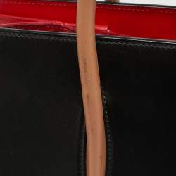 مملوكة مسبقًا Christian Louboutin Paloma Medium Black/Beige Leopard Print Patent and Leather Tote