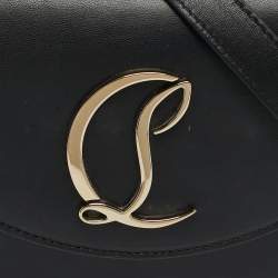 مملوكة مسبقًا Christian Louboutin Loubi54 Small Black Leather Shoulder Bag
