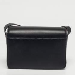 مملوكة مسبقًا Christian Louboutin Loubi54 Small Black Leather Shoulder Bag