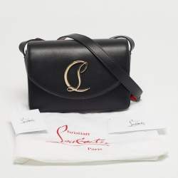 مملوكة مسبقًا Christian Louboutin Loubi54 Small Black Leather Shoulder Bag