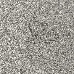 مملوكة مسبقًا حقيبة كلاتش كريستيان لوبوتان لوبي 54 جلد فضية براقة