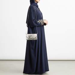 مملوكة مسبقًا Christian Louboutin Loubi54 Gold Lizard Embossed Leather Clutch Bag