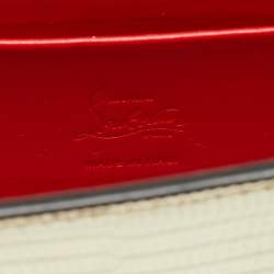 مملوكة مسبقًا Christian Louboutin Loubi54 Gold Lizard Embossed Leather Clutch Bag