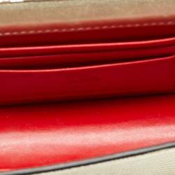 مملوكة مسبقًا Christian Louboutin Loubi54 Gold Lizard Embossed Leather Clutch Bag