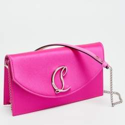 مملوكة مسبقًا Christian Louboutin Loubi54 Pink Satin Clutch Bag