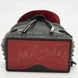 Pre Owned Christian Louboutin Spike Explorafunk Small Black Leather Backpack