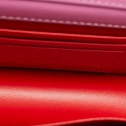 Pre Owned Christian Louboutin Loubi54 Purple Snake Print Satin Clutch Bag