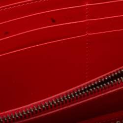 مملوكة مسبقًا محفظة كريستيان لوبوتان بانيتون مرصعة جلد داكن رمادي بسحاب ملتف