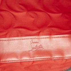 Pre Owned Christian Louboutin Loubila Black Signature Embossed Leather Shoulder Bag