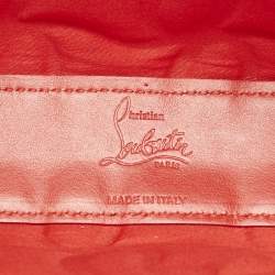 Pre Owned Christian Louboutin Loubila Black Signature Embossed Leather Shoulder Bag