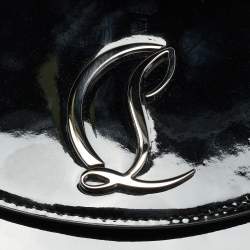 مملوكة مسبقًا Christian Louboutin Loubi54 Black Patent Leather Wallet On Chain