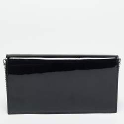 مملوكة مسبقًا Christian Louboutin Loubi54 Black Patent Leather Wallet On Chain