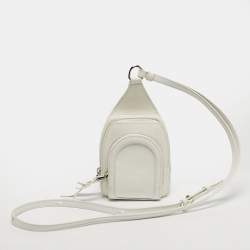 �مملوكة مسبقًا Christian Louboutin Loubifunk Mini White Leather Crossbody Bag