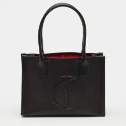 Pre Owned Christian Louboutin By My Side Large Black Leather Tote