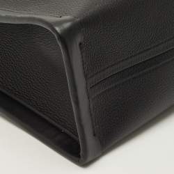 Pre Owned Christian Louboutin By My Side Large Black Leather Tote