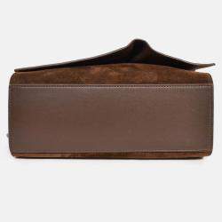 مملوكة مسبقًا حقيبة كتف كريستيان لوبوتان بنية سويدية صغيرة بجي