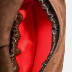 مملوكة مسبقًا حقيبة كتف كريستيان لوبوتان بنية سويدية صغيرة بجي