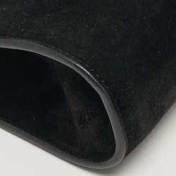 Pre Owned حقيبة كلتش كريستيان لوبوتان بالميت سوداء شامواه بسلسلة