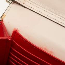 Pre Owned حقيبة كلاتش كريستيان لوبوتان سلسلة بالوما مطرزة جلد وجلاد لامع