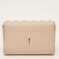 Pre Owned حقيبة كلاتش كريستيان لوبوتان سلسلة بالوما مطرزة جلد وجلاد لامع