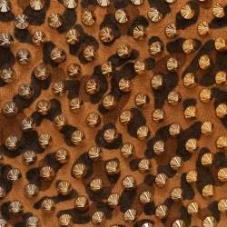 مملوكة مسبقًا Christian Louboutin Paloma Brown/Black Leopard Print Suede and Leather Chain Clutch