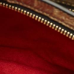 مملوكة مسبقًا حقيبة كتف كريستيان لوبوتان سلسلة تريلوبي جلد منقوشة ذهبية