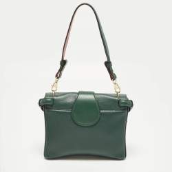 مملوكة مسبقًا Christian Louboutin Rubylou Crystals Green Leather Flap Bag