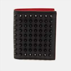 Pre Owned Christian Louboutin Paros Black Leather Bifold Wallet
