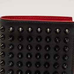 Pre Owned Christian Louboutin Paros Black Leather Bifold Wallet