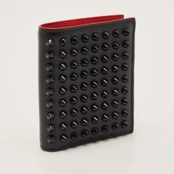 Pre Owned Christian Louboutin Paros Black Leather Bifold Wallet
