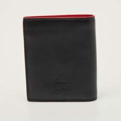 Pre Owned Christian Louboutin Paros Black Leather Bifold Wallet