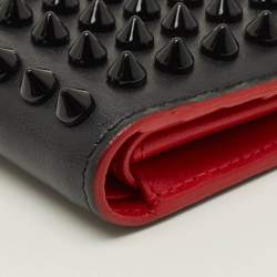 Pre Owned Christian Louboutin Paros Black Leather Bifold Wallet